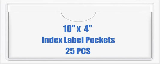 Origin-Joy 25 PCS Self-Adhesive Index Label Pockets by Origin-Joy