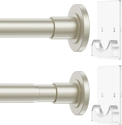 CorkLatta Nickel Adjustable Shower Curtain Rod 32 to 92 inch by CorkLatta