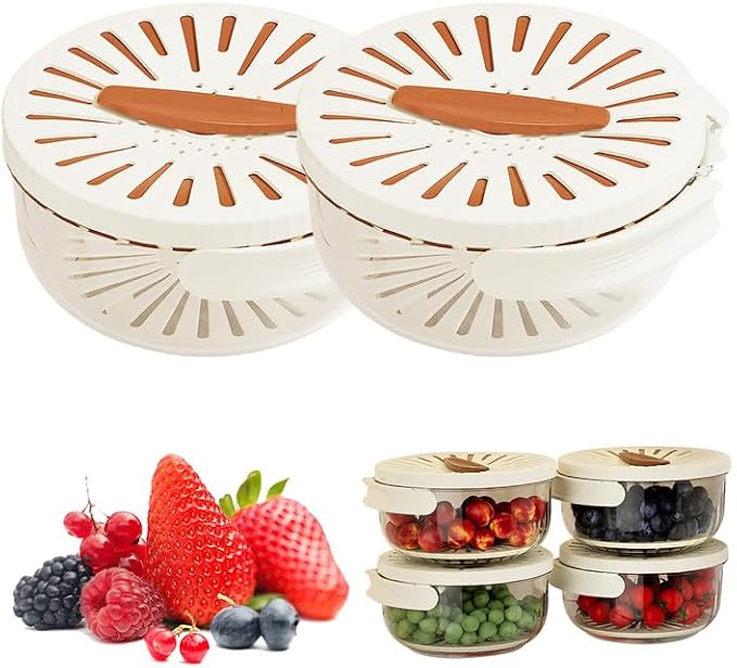 Multi-Functional Fruit and Vegetable Washing Bowl, Fruit Strainer Container by LECDOA