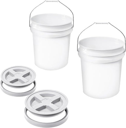 5-Gallon White Bucket Pail by EconoHome