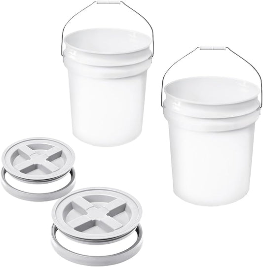 5-Gallon White Bucket Pail by EconoHome
