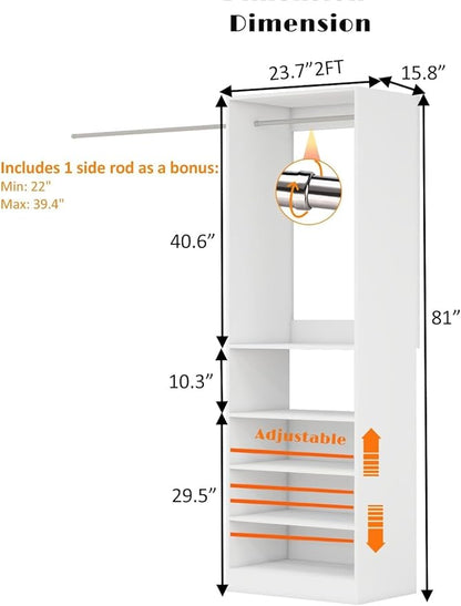 Closet Organizer System with Shoe Rack - Image 5