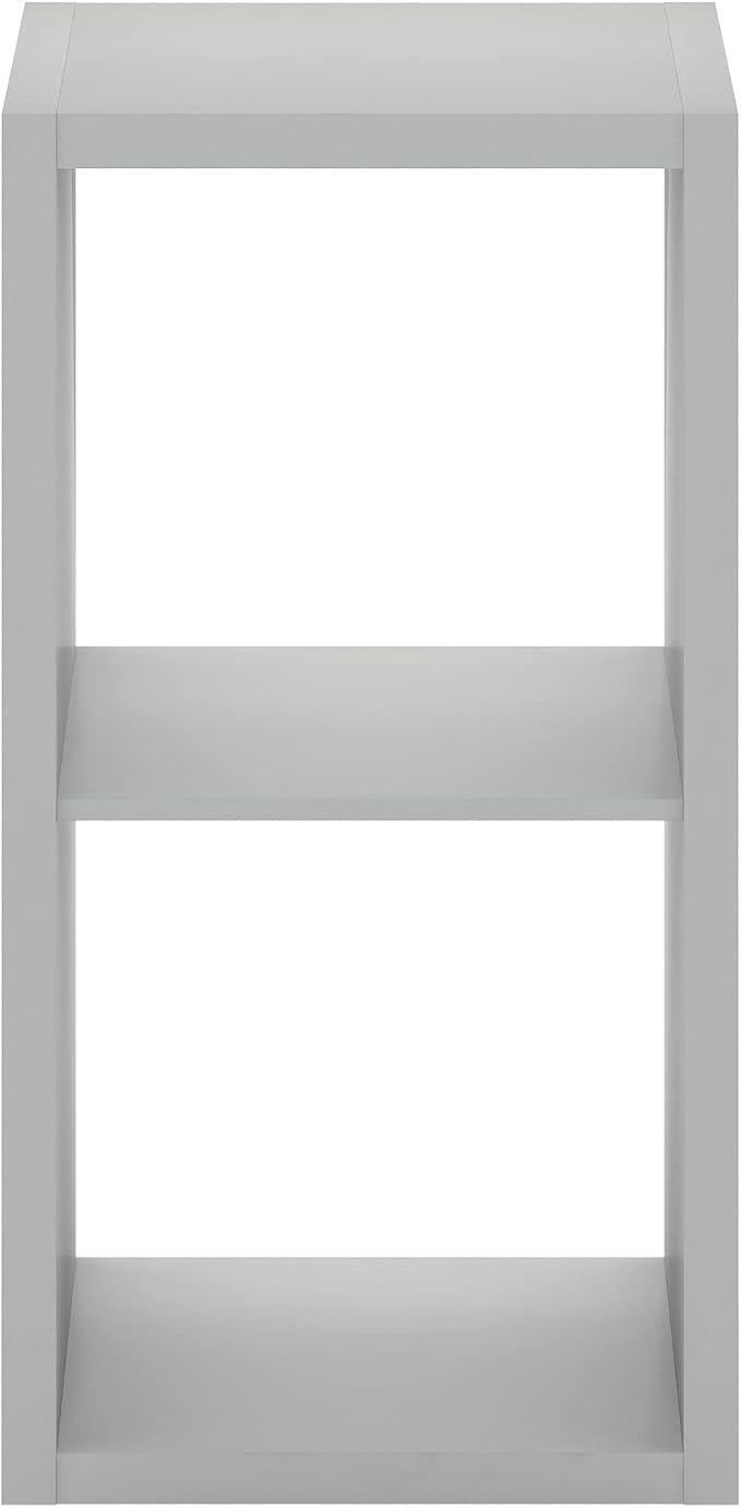 Furinno Cubicle Open Back Decorative Cube Storage Organizer, Light Grey | 14.6" - Image 9