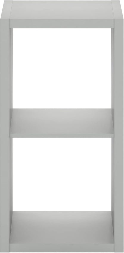 Furinno Cubicle Open Back Decorative Cube Storage Organizer, Light Grey | 14.6" - Image 9