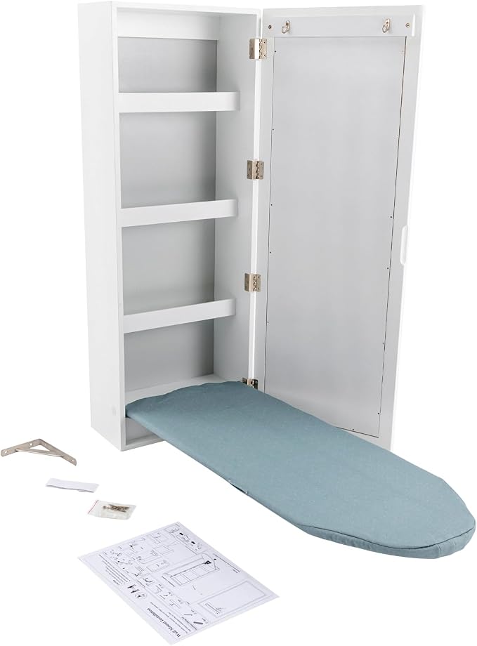 Wall Mounted Ironing Board Cabinet, Built-in Foldable Ironing Board, Wall - Image 8