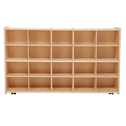 Contender 20 Cubby Storage Shelf made of Birch Wood, by Contender