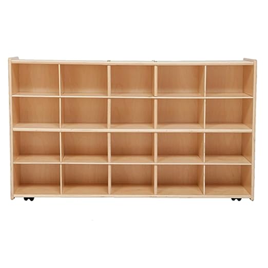 Contender 20 Cubby Storage Shelf made of Birch Wood, by Contender