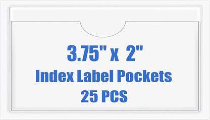 Origin-Joy 25 PCS Self-Adhesive Index Label Pockets by Origin-Joy