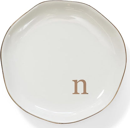 HOME SMILE Initials Ring Dish Jewery Tray by HOMESMILE