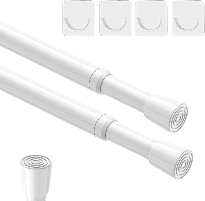 AIZESI 2Pcs Spring Tension Curtain Rods, Adjustable 26-39 Inch, perfectly by AIZESITENSIONROD