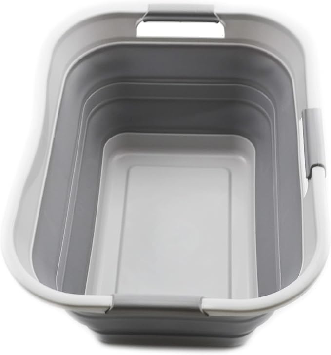 SAMMART 30L Collapsible Plastic Laundry Basket by SAMMART