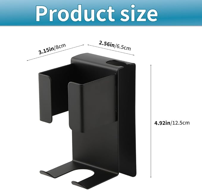 No-Drill Hair Tool Holder, Wall Mounted Curling Iron Holder, Hair Straightener - Image 2