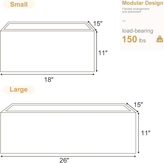 Modular Stackable Drawers, Modern Nightstand Modular Storage Bins - Image 2