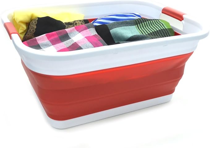 SAMMART Set of 2-41L Collapsible Plastic Laundry Basket-Pop Up Storage - Image 5