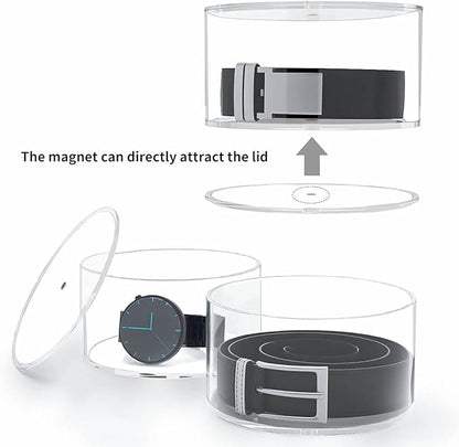 NIUBEE Belt Organizer, Acrylic 4 Layers Belt Case Storage Holder and Display - Image 3