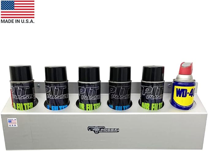 Pit Posse 302 Six Bottle Aerosol Spray Can Rack Shelf Holder 23" Caddy - Image 2