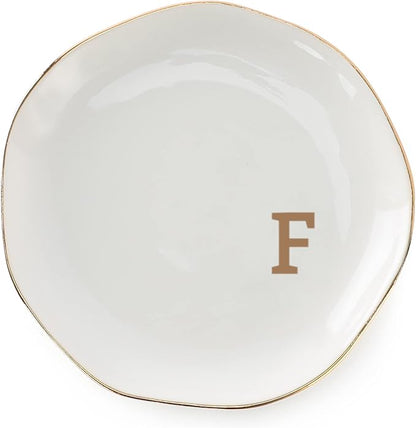 Initials Ring Dish Jewery Tray by VINCOMIC