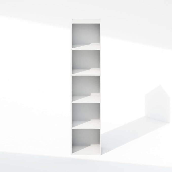 Furinno Reed Closet Organizers and Storage, 5-Tier Closet Organizer, Open Shelf - Image 5