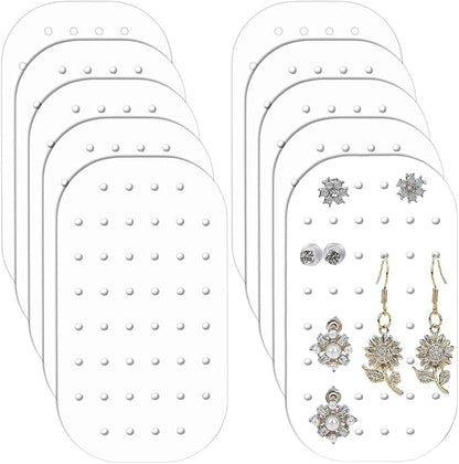 GOMAKERER 10 Pcs Acrylic Earing Display Cards, 44 Holes Acrylic Ear Stud by GOMAKERER