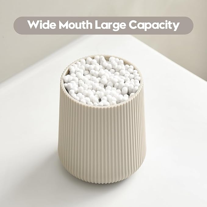 YAUKPH Beige Striped Toothbrush Holder - Image 2