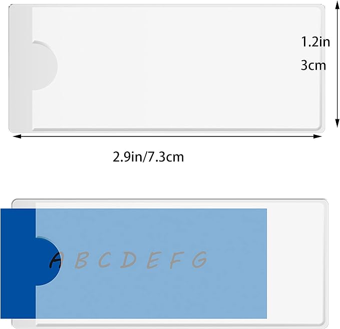 100 Pack Index Card Pockets Label Holders Self Adhesive Index Label Pockets - Image 2