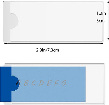 100 Pack Index Card Pockets Label Holders Self Adhesive Index Label Pockets - Image 2