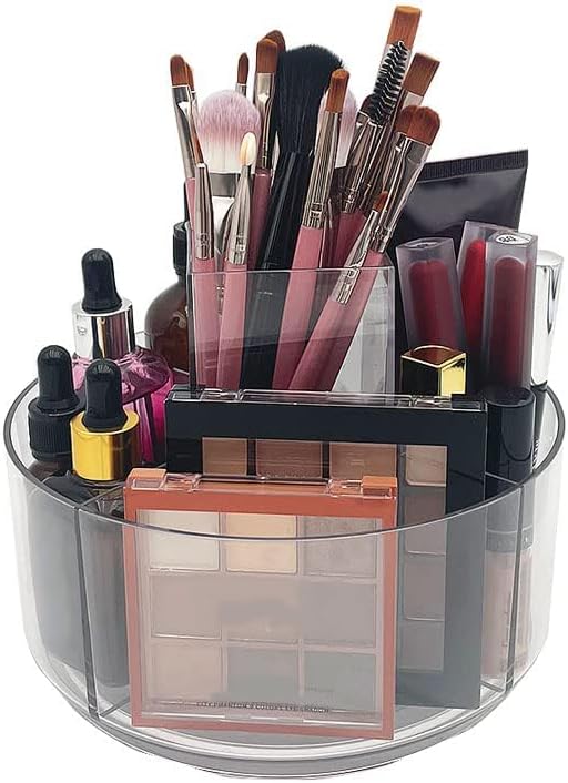 LINFIDITE 360 Rotating Makeup Organizer Clear Cosmetic Storage Holder Tray - Image 8