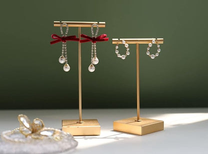 GemeShou 2pcs metal earring holder, mini hangers - Image 2