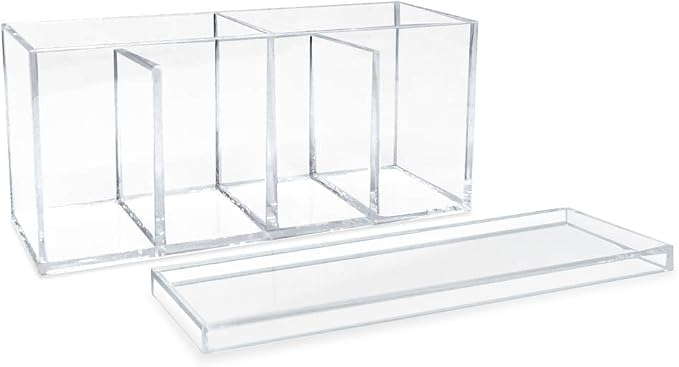 Isaac Jacobs 4-Compartment Clear Acrylic Organizer - Image 2
