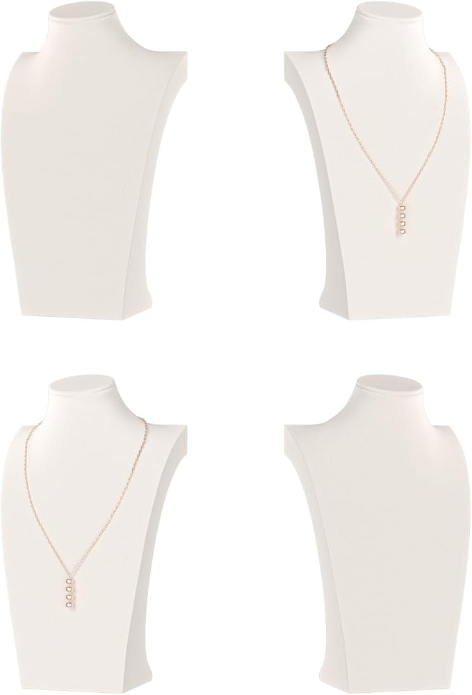 Necklace Bust Display Stand, Necklace Holder, Pendant Chain Necklace Organizer by KunGe