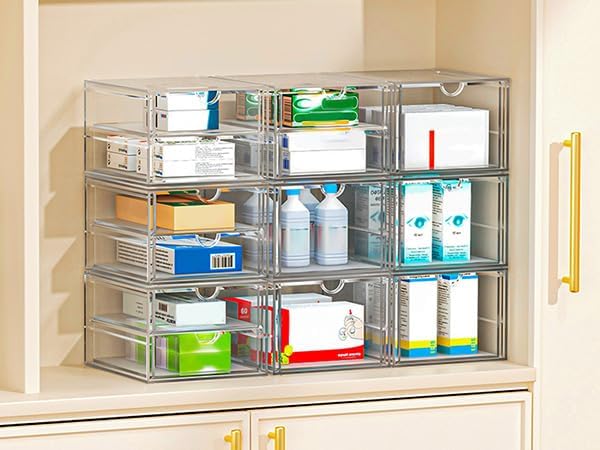 Acrylic Makeup Organizer, 4 Pack Drawer Organizer - Image 5
