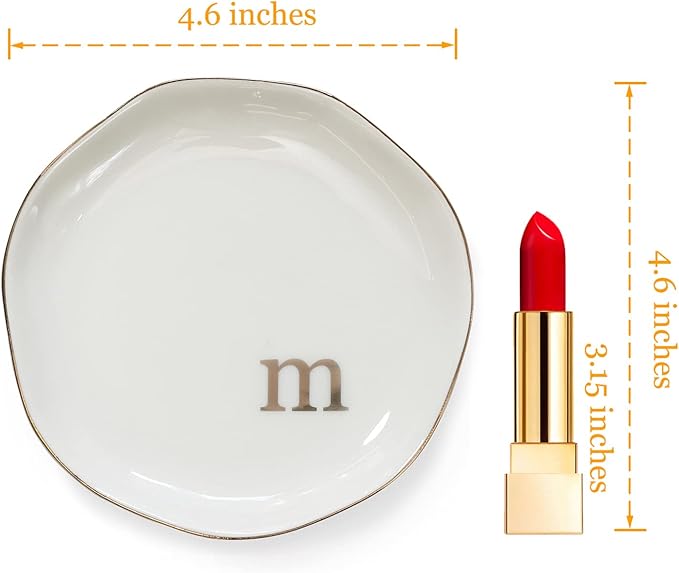 HOME SMILE Initials Ring Dish Jewery Tray - Image 5