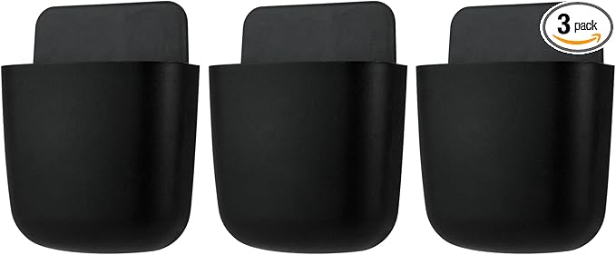 3 Pcs Remote Control Holder, Wall Mount Pen Holder Hole-Free Self Adhesive by kulusion