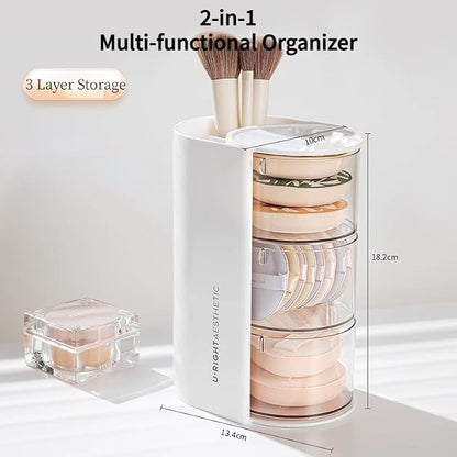 Makeup Organizer Rotating Tower Storage Box - Image 2