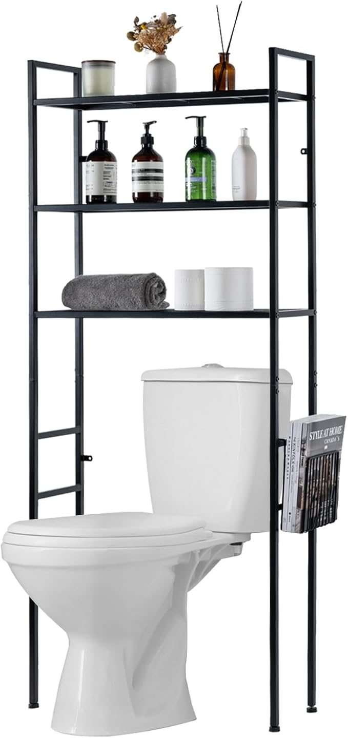 MyGift 3 Tier Over The Toilet Storage, Freestanding Bathroom Organizer Shelf by MyGiftHome