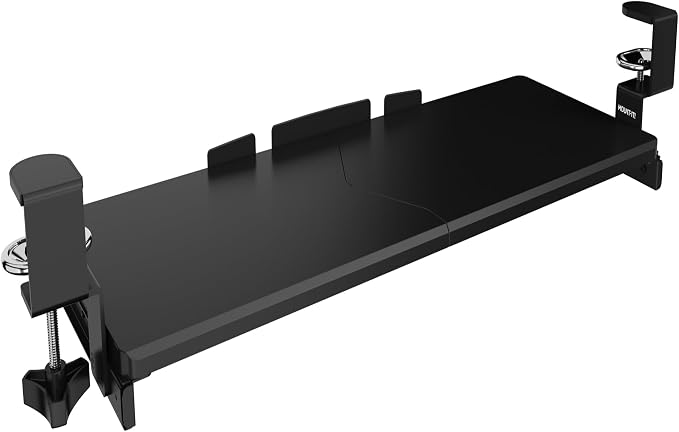 Mount-It! 30” Extra-Wide Clamp-On Under Desk Keyboard Tray, Large Slide-Out - Image 8