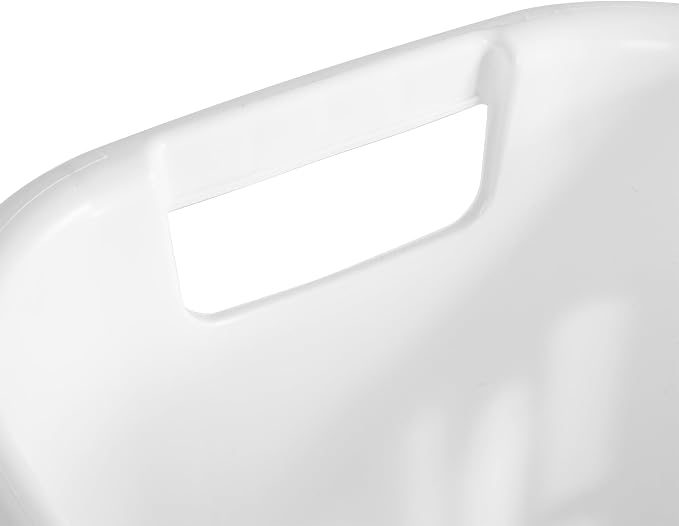 3-Pack of White Heavy-Duty Plastic Laundry Baskets. Large Capacity rectangular - Image 4