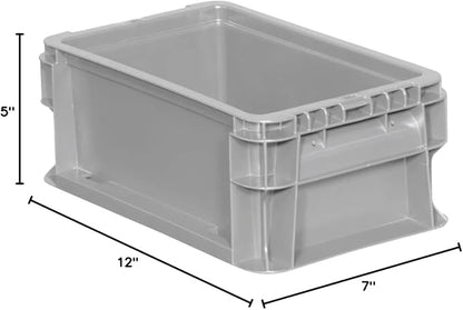 Buckhorn SW120705F101000 Plastic Straight Wall Storage Container Tote, Light - Image 8