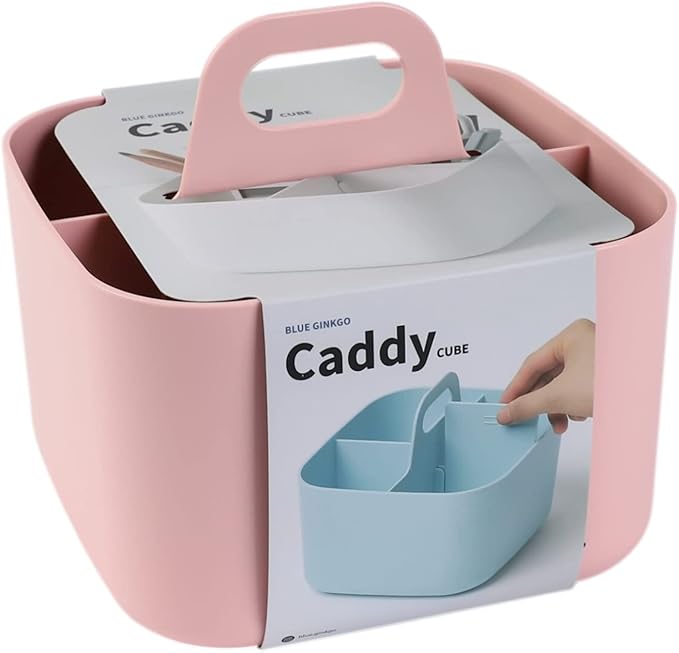 BLUE GINKGO Small Stackable Organizer Caddy – Korean-Made Portable Tote by BLUEGINKGO