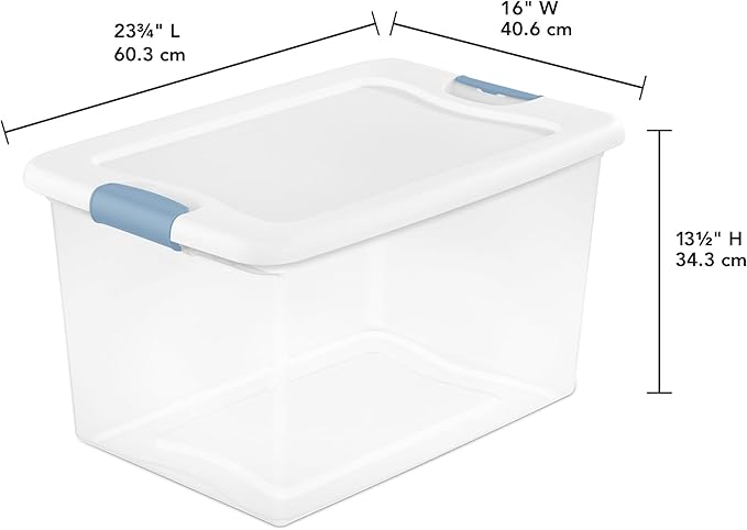 Sterilite 4-Pack 64 Quart Latching Box, Dorm Room, and Closet Organization - Image 2