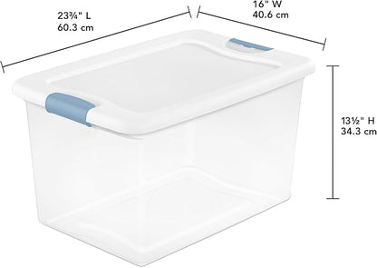 Sterilite 4-Pack 64 Quart Latching Box, Dorm Room, and Closet Organization - Image 2