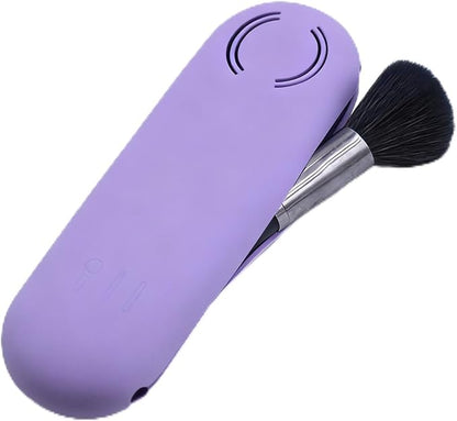 Magnetic Silicone Makeup Brush Holder – Portable Cosmetic Brush Organizer Case by TacoMynxify