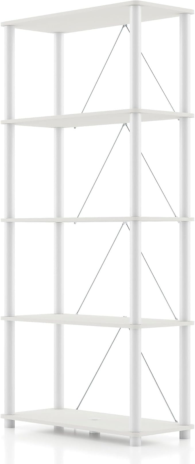 Homes: Inside + Out Apexa Modern 5-Tier Wide Shelving Units, Collectibles by HOMESInsideOut
