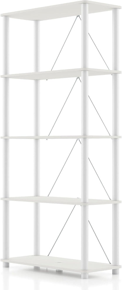 Homes: Inside + Out Apexa Modern 5-Tier Wide Shelving Units, Collectibles by HOMESInsideOut
