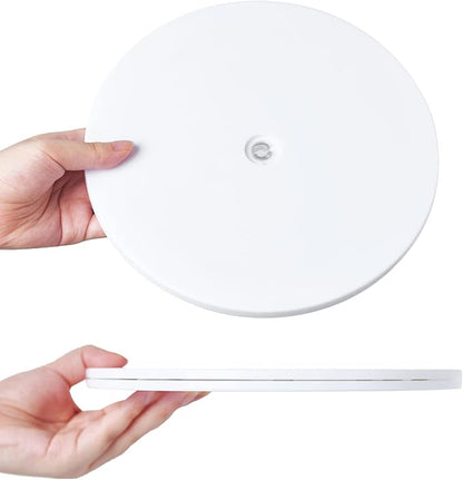 9 inch Lazy Susan Turntable White Acrylic Ball Bearing Rotating Tray - Image 3