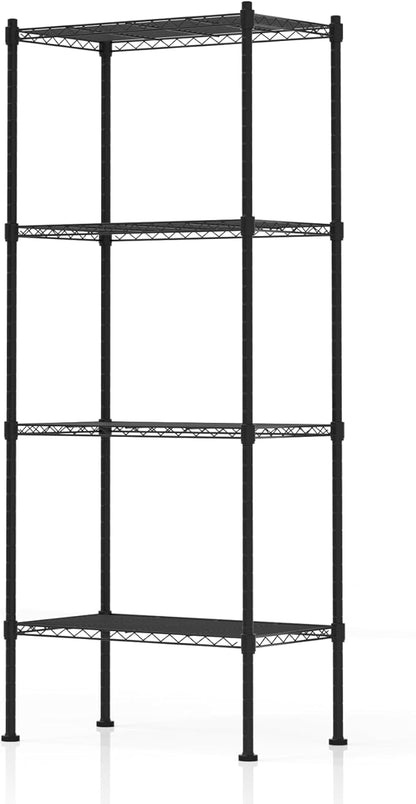4 Tier Shelving Unit, 176 LBS Per Shelf Height Adjustable Narrow Storage Shelves by FUXRYTH
