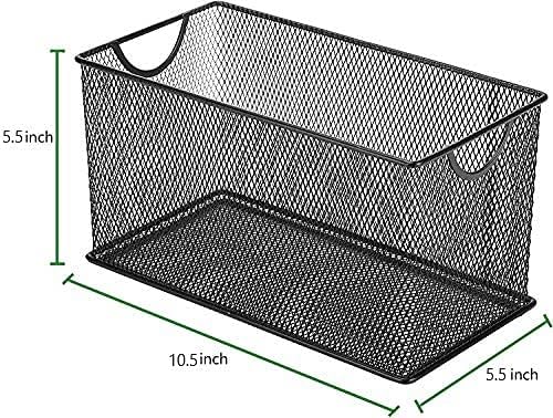 3 Pack Mesh Metal Storage Basket Organizer CD Storage Boxes | 3 Pack Mesh Metal - Image 2