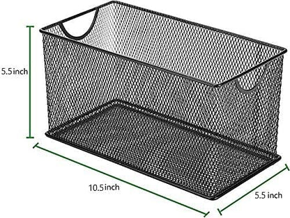 3 Pack Mesh Metal Storage Basket Organizer CD Storage Boxes | 3 Pack Mesh Metal - Image 2