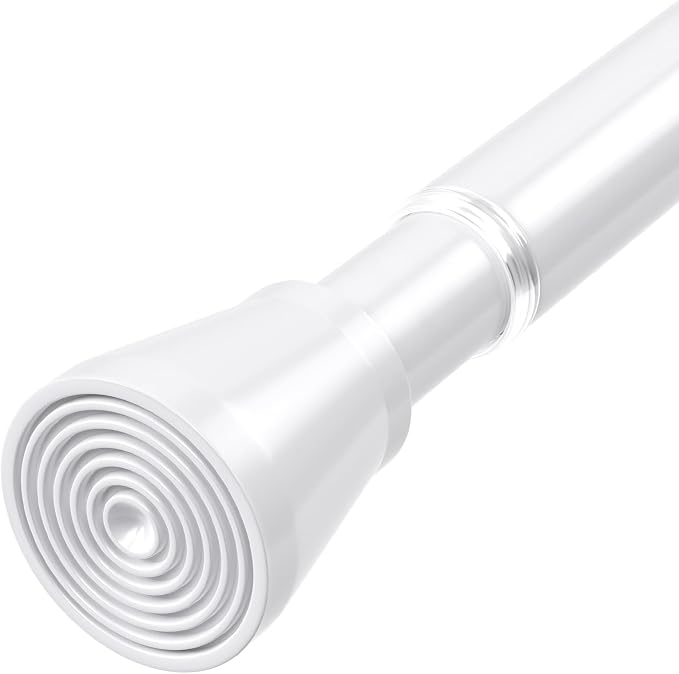 MEXAU 1Pack Spring Tension Curtain Rod 44-77 inch White Small Tension Rod | by MEXAUSPRINGCURTAINRODS