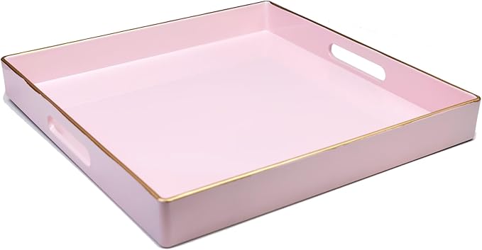 Spsyrine Pink Decorative Serving Tray by Spsyrine